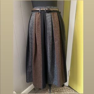 Vintage Wool Striped Skirt